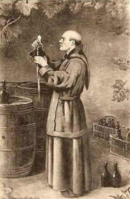 Mnich Dom Pérignon mistr šampaňského